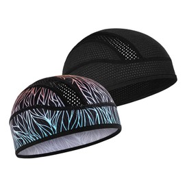 Skull Cap Helmet Liner Beanie, Cooling Mesh Cycling Running Hat for Men Women, Fits Under Helmets