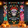 3Pcs Day of the Dead Door Cover Dia De Los