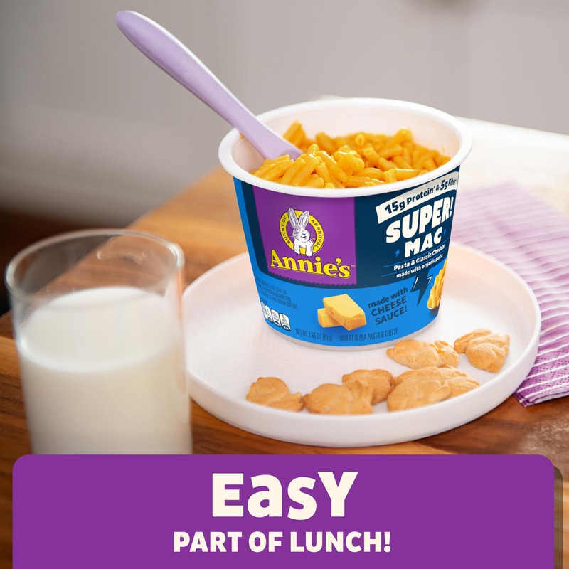 Annie's Super! Mac Microwave Pasta and Classic Cheddar Cups, 4