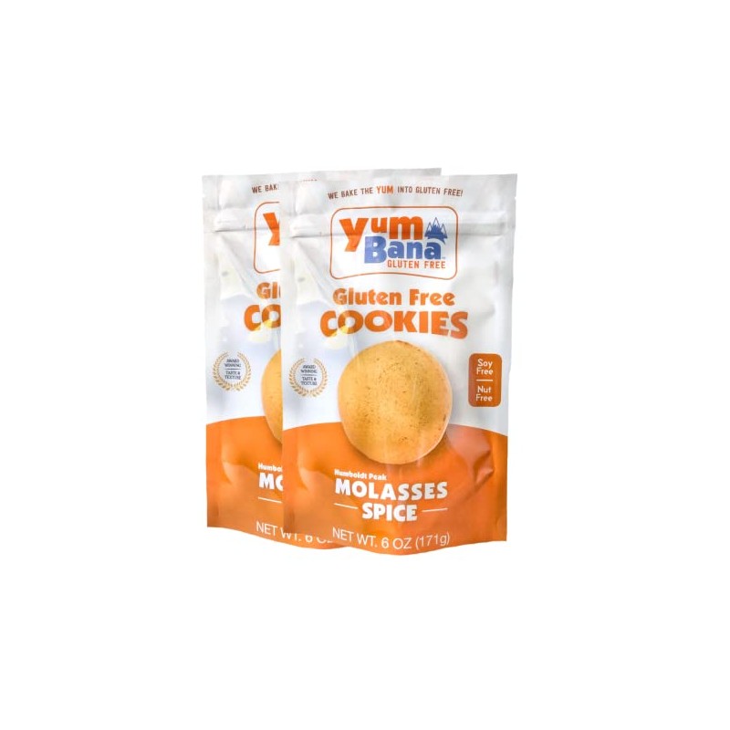 Yumbana Gluten Free Molasses Spice Cookies - Soy Free, Nut
