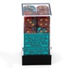 DND Dice Set-Chessex D&D Dice-16mm Gemini Red, Teal, and Gold
