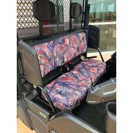 Durafit Seat Covers, Kubota Sidekick RTV Utility Vehicle, Camo Seat Covers, Endura Fabric for Solid Bench. New Version MC2ORANGE Design