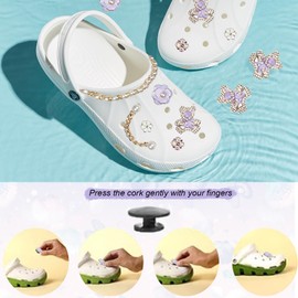 MisFun Pack of 12 Shoe Charms, Bling Diamond Pearl Shoe Decoration, Removable Shoe Accessories, Clog Decoration, DIY Shoe Decoration, for Boys Girls Men Women Party Birthday