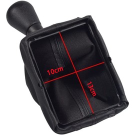 DOMENICA 5-Speed Gear Knob Gear Lever with Gear Stick Cuff Compatible with Peugeot 206 406 (Black)