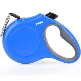 Fida Retractable Dog Leash, 16 ft Dog Walking Leash for Small Dogs up to 26lbs, Soft Grip, Tangle Free, Blue