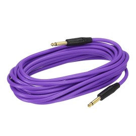 sourcing map Guitar Instrument Cable 19.69 Feet 1/4 Inch to 1/4 Inch TRS Straight to Straight Angle Electric Bass Cable Cord for Guitar Bass Purple