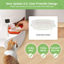 Update Cat Litter Odor Eliminator 2.0 for Self-Cleaning Cat Litter Box, GISOFIK Cat Litter Deodorizer, Cat Toilet Odor Control, Litter Box Deodorizer, Safe for Pets 98% Remove Rate(3 Pack)