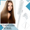Geiserailie 3 Pcs Slick Back Hair Brush Set Bristle Hair
