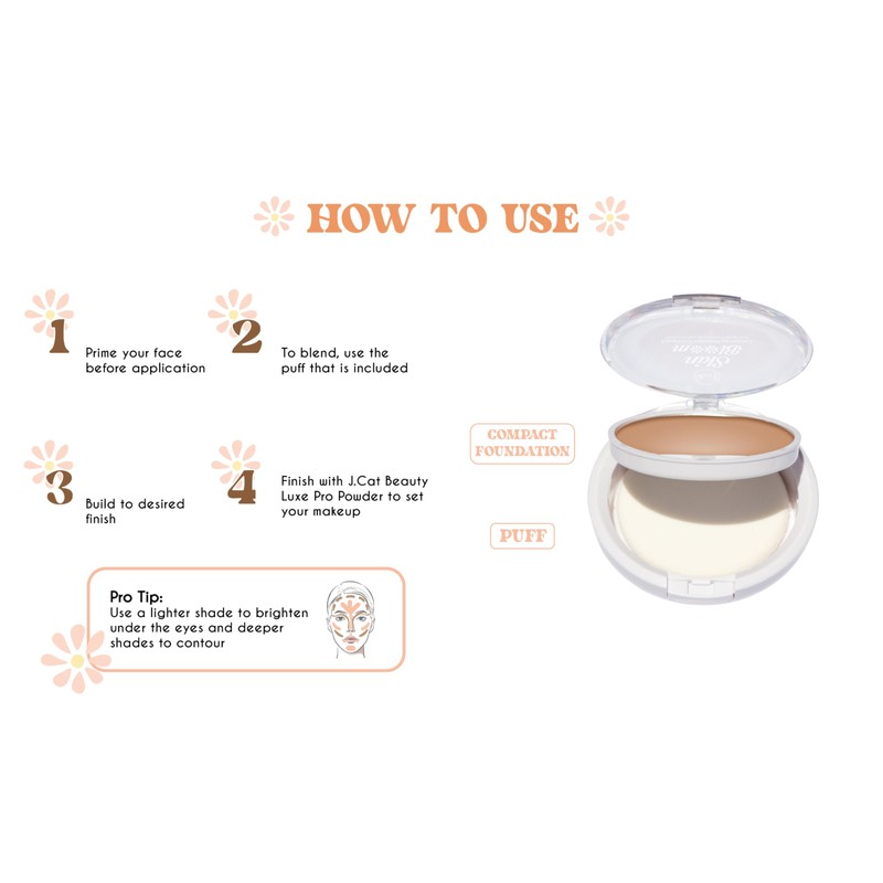 Skin Bloom Cream to Powder Compact, Almond, Women's Makeup and