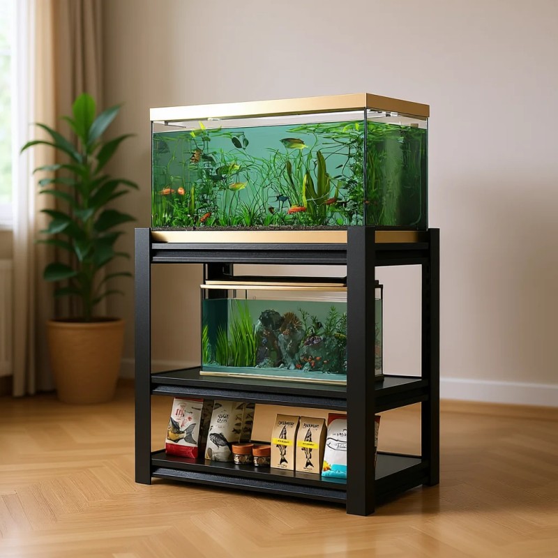 Aquarium Stand Metal 3 Tier Rack 20-30 Gallon Adjustable Heavy