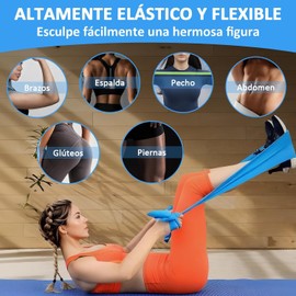 LANTRISA Bandas de Resistencia Deportivas, 3PCS Bandas Elásticas de Fitness, Bandas de Resistencia Elasticas, Bandas Elásticas de TPE para Entrenamiento de Fuerza, Yoga, Pilates, Glúteos y Fitness