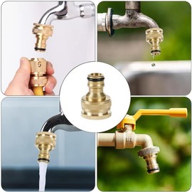 Pack of 2 Adapter Tap Garden Hose, 22-24 mm Universal Tap Connector for Mixer Tap, Robust Hose Adapter with Seal for Waterproof Connection, Cleaning Household Use