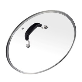 Glass Lid for Pots and Pans, 12-1/2 Inch (11-3/4 Inch Inner Diameter) Tempered Glass Top with a Steam Hole, Frying Pan Cover