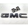 Auto Front & Rear GMC Matte Black OVERLAY Emblem Badge