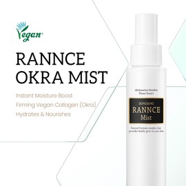 DONGSUNG RANNCE Okra Mist for Face Skin that provides Nutrition and Softness to the Skin with Abelmoschus Manihot Flower Extract and Helps to Hydrate Skin with Okra Fruits Extract.- 3.38 fl oz (100ml)