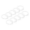 Sourcing Map 10Pcs Metal Split Keychain Rings, Round Flat Key