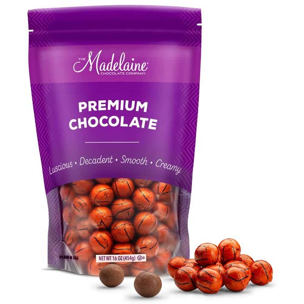 Madelaine Premium Milk Chocolate Basketball Party Favors Candy (1 LB)