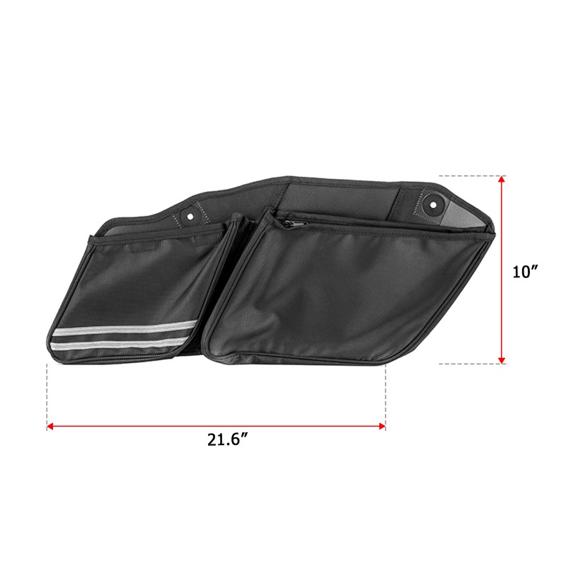 MOFUN 2 Pack Motorcycle Saddlebag Organizers for Harley Road King
