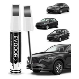 EVOOOR 46G Machine Gray Metallic Touch Up Paint Compatible with Mazda Exact Match 2 in 1 Touch up Paint for Chips and Nicks Repair