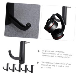 LABRIMP 6pcs Headphone Stands Durable Headset Holder Mount for Gaming Office Non Scratch Groove Hook Portable Design for Organizing Headphones
