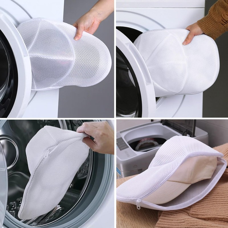 Roczential Hat Laundry Bag, Cap Washer, Prevents Deformation, Hat Storage,