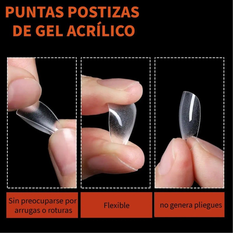 Tips Soft Gel Uñas Postizas Diferentes Modelos 600pzs Obp