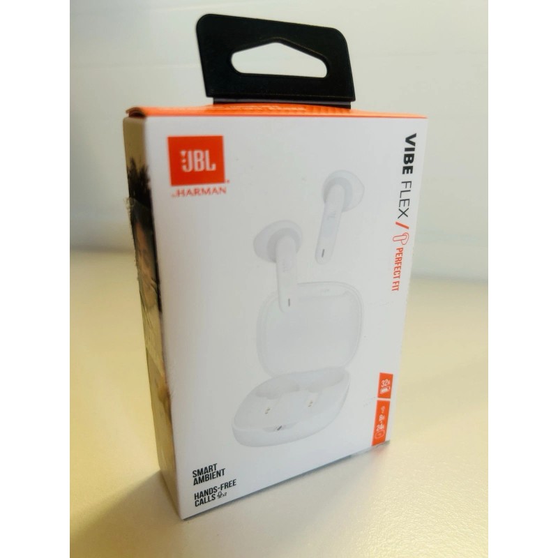 JBL Vibe Flex Perfect Fit Wireless Earbuds, Color White by