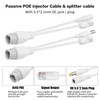 YACSEJAO 12V Passive PoE Injector and PoE Splitter Kit,2 Pair