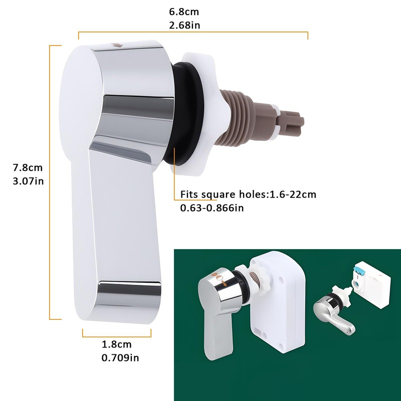 SG Store Toilet Cistern Dual Flush Lever Plastic Handle Chrome