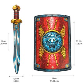 Liontouch Roman Legionary Gladius Sword & Shield | Historical Combat Toy Set for Children's Pretend Soldier Play in Ancient Rome | Safe Weapons & Battle Armor for Kids' Dress Up & Gladiator Costumes