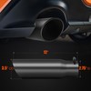 LCGP 2.75" Black Exhaust Tip,2.75" Inlet 3.5" Outlet 12" Stainless