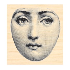 P132 Women's face rubber stamp
