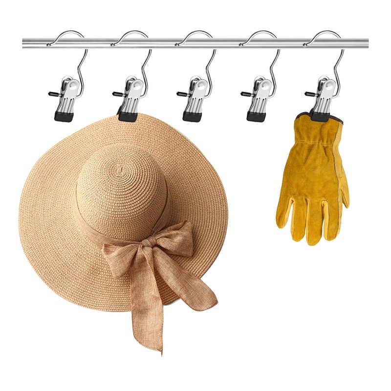 Tosnail 40 Pieces Boot Hanger Clips, Stainless Steel Laundry Hooks,
