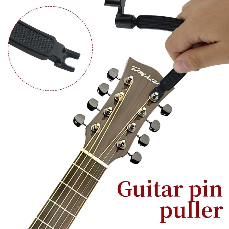 Guitar String Winder, Black Guitar String Cutter,3-In-1 Multifunctional Guitar Tool,