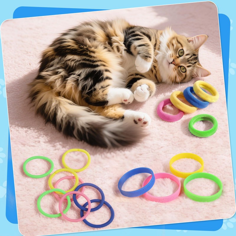 AKAIXI Cat Toys 24 PCS, Rubber Cat Chew Toy, Interactive