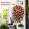 Lifelike Artificial Hanging Flowers for Outdoors – Faux Hanging Plants
