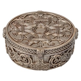 Figuren Shop GmbH Viking Box with Nordic Symbols - 11.5 cm Box Storage Thor Odin