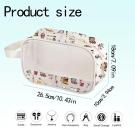 UJIMS Dog Mom Gifts Puppy Paw Travel Toiletry Cosmetic Bags Drink Dogs Coffee Clear Makeup Bag for Dog Lovers (PuppyMBag)