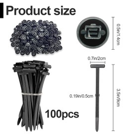 100 Stück Universal-Kabelbinder-Schnalle,Mehrzweck-Kunststoff,Robust,selbstsichernd,Nylon Super Haltbar Selbsthemmend Kabelbinder für Kabelmanagement,Gartenarbeit,Wohnen,Werkstätten