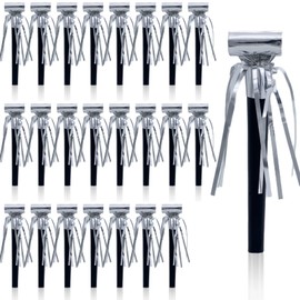 LCPQMZGH 24 Pieces Party Squawkers Christmas Party Blowers Noise Makers for New Year Party Favor Supplies, Silver
