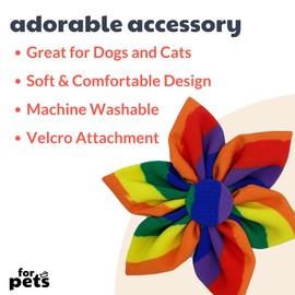Huxley & Kent Pet Pinwheel | Equality (Small) | Pride Collar Accessory for Dogs/Cats | Fun, Comfortable & Adjustable Pet Accessory