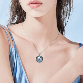 VIJASHOP Taurus Zodiac Necklace Taurus Gift Abalone Shell Taurus Pendant Taurus Jewelry Birthday Christmas Gifts for Women Men（2 chains）