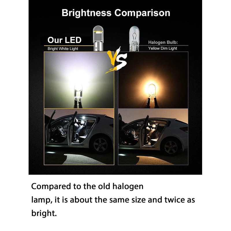 WeiHong LED T10 w5w Car Bulbs Lamp 194 168 501