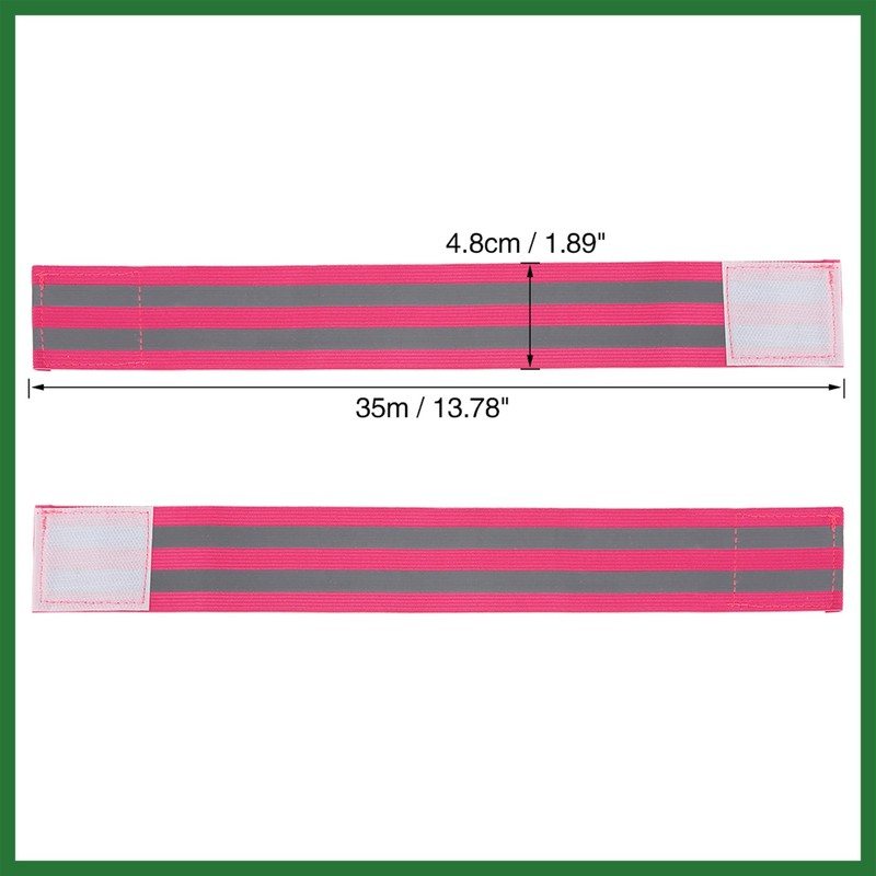 Motoforti 8pcs Reflective Bands for Arm Cycling Reflective Armbands Pink