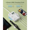 2 Prong Power Strip with USB-C, ROOTOMA 2 Prong to