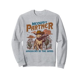 Meowdy Partner Cowboy Cat Vintage Sweatshirt