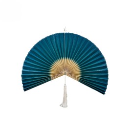 MadeTerra S Decorative Folding Fans, Bamboo Fan Large Bamboo Fan Wall Art Hanging Decor Folding Fan (L size: 43 x 59 inch)