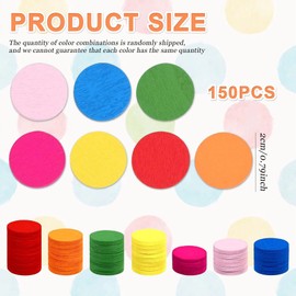 150 Pieces Round Wooden Pieces Colourful Discs Learning Tools Wood Confetti - Colourful Wooden Slices High Quality for Creative Games and DIY Projects