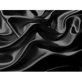 Mk Collection 4pc Soft Silky Satin Solid Color Deep Pocket Sheet Set (Black, King)
