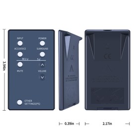 New Replaced Remote Control for ZVOX Speakers with Multiple Levels of Accuvoice. All Current Accuvoice TV Speakers & Sound Bars SB380, SB500, SB700 with 6 Levels of Accuvoice, excludes The AV100 Mini